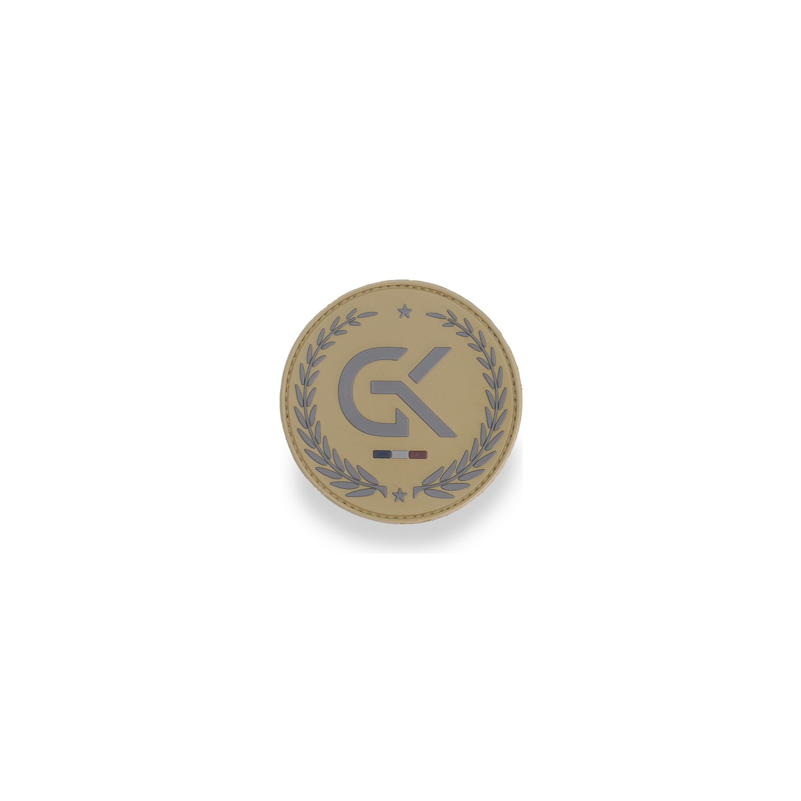 Écusson basse visibilité GK en gomme coyote