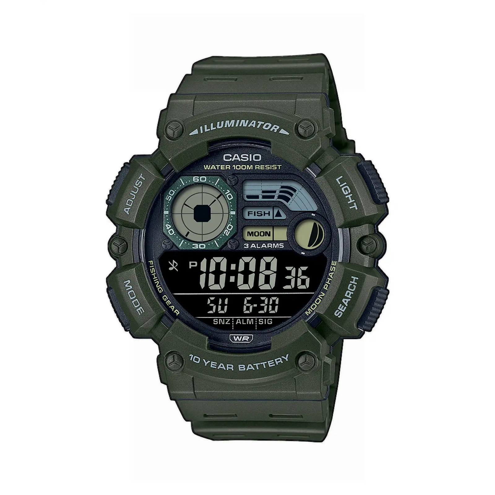 WS-1500H-3BC Green Watch – CASIO