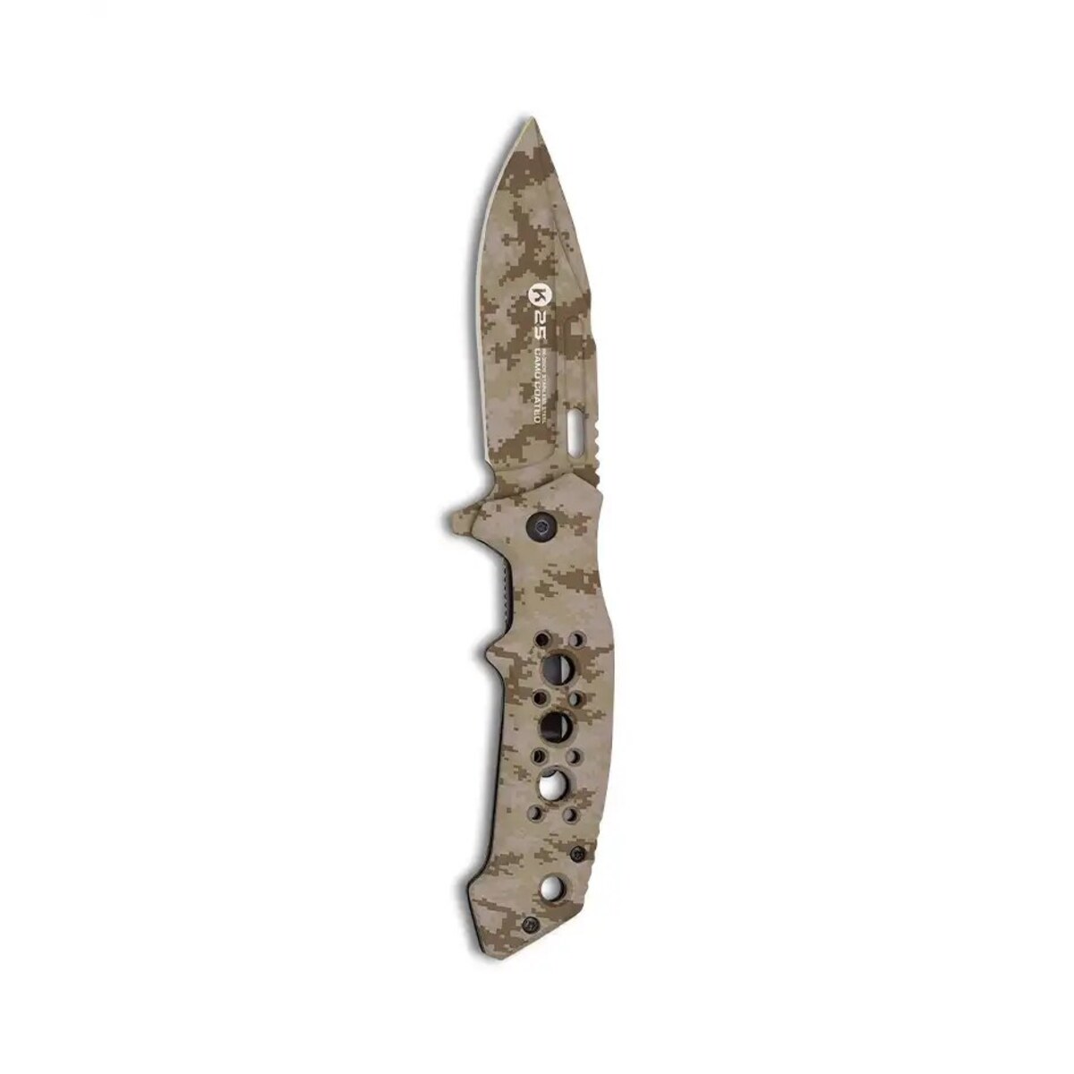 Couteau Pliant Tactique Pixel Tan – K25