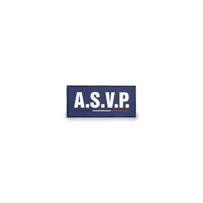 Rubber Flap "ASVP" Velcro 13x6 cm – GK