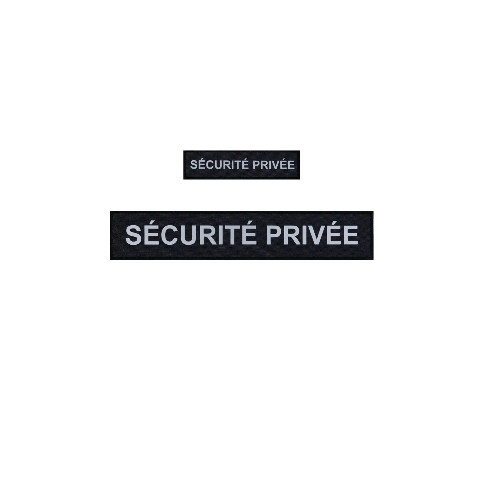 Pack Flaps "SECURITE PRIVEE" Black HV (chest and back) 3x12cm + 5x27cm