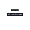 Pack Flaps "SECURITE PRIVEE" Black HV (chest and back) 3x12cm + 5x27cm