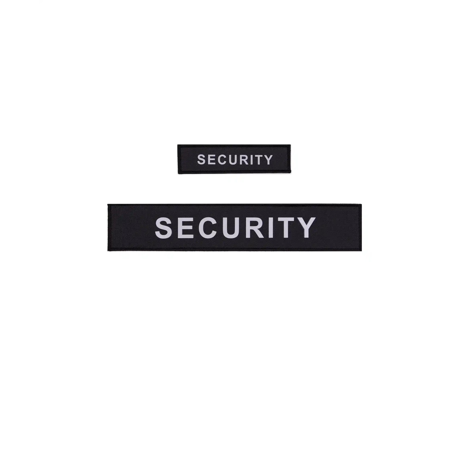 Pack Flaps "SECURITY" Black HV (chest and back) 3x12cm + 5x27cm