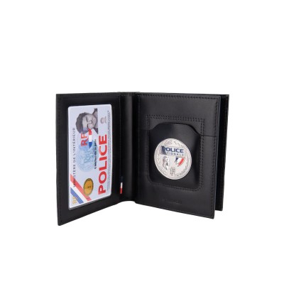 Professional 3-Panel Badge Holder with Navigo Slot