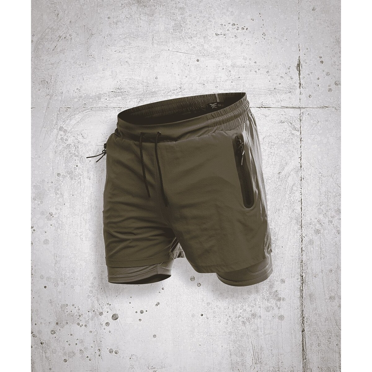 Sprint 2-in-1 Sports Shorts GK UNDERCOVER Khaki