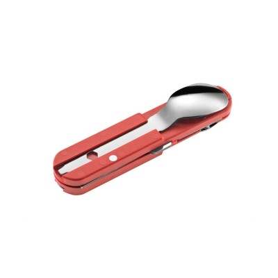 Couteau Bivouac avec couverts - Rouge