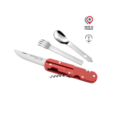 Bivouac Red Knife with Utensils – Navy