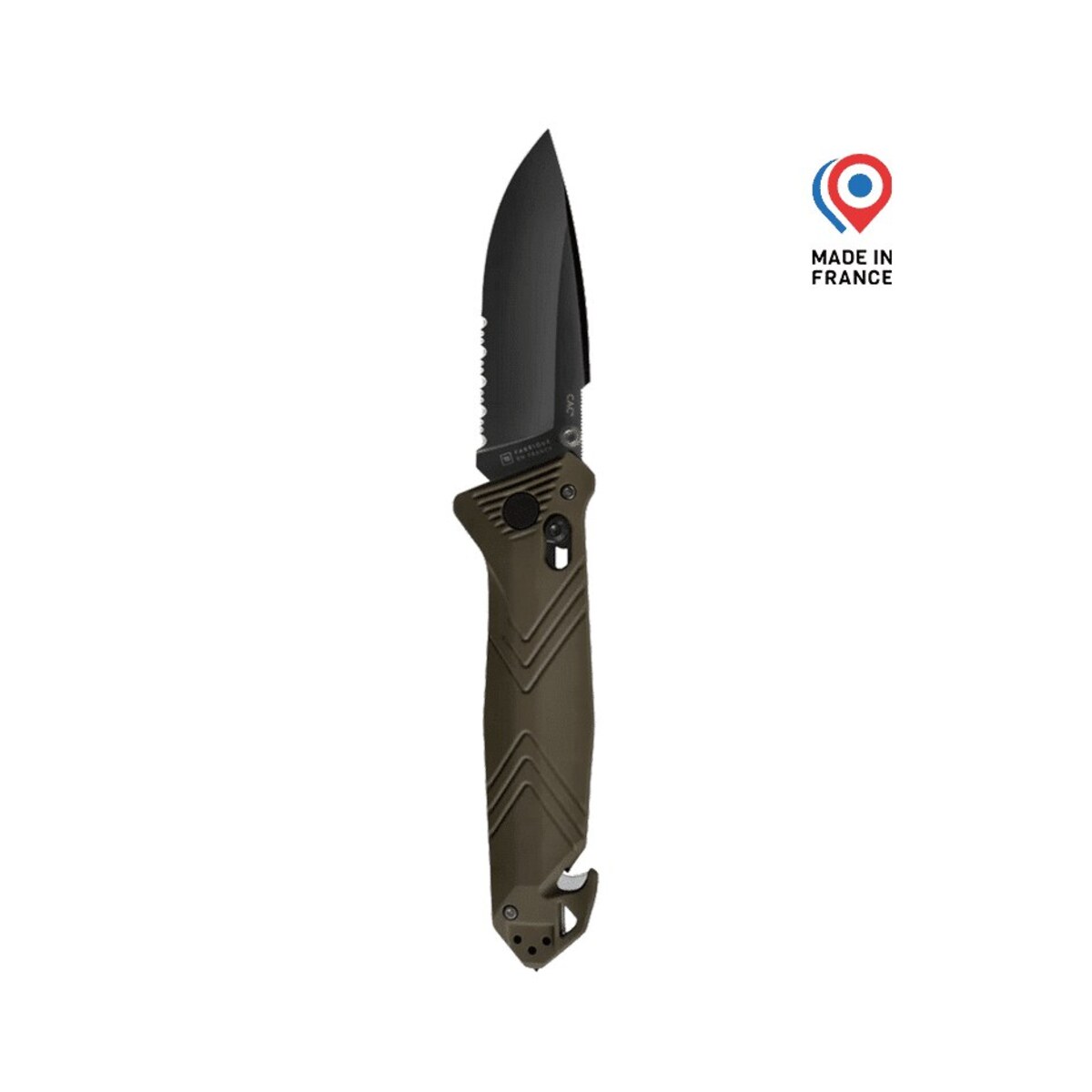 Couteau C.A.C® Serration – Kaki