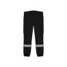 Pantalon Sécurité Privée noir avec bandes HV - GK SAFETEK®️