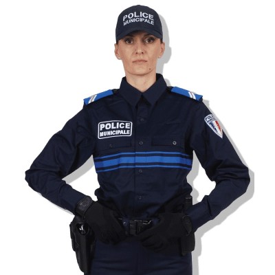 Navy Blue Long Sleeve Municipal Police Shirt
