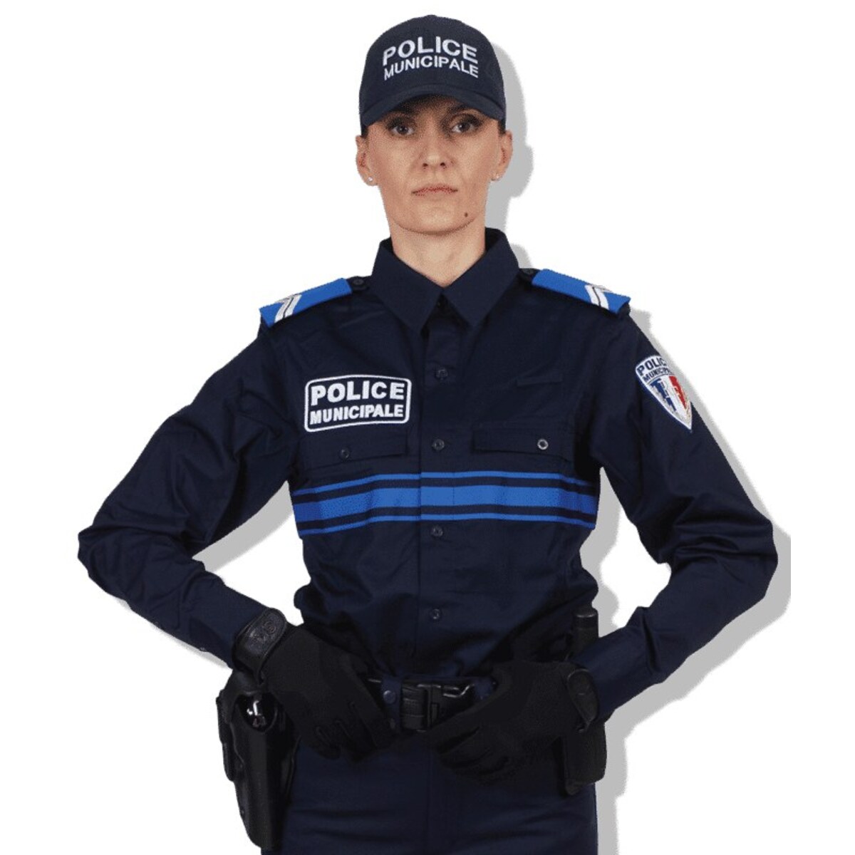 Navy Blue Long Sleeve Municipal Police Shirt
