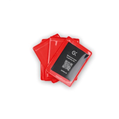 Professional Card Holder with Velcro Red – Pack of 10