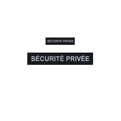 Pack Flaps "SECURITE PRIVEE" Black HV (chest and back) 3x12cm + 5x27cm - vue 2