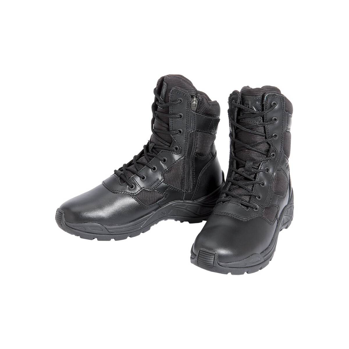 Tactical Boots Leather & Canvas Zip