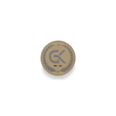 Écusson basse visibilité GK en gomme coyote - vue 2