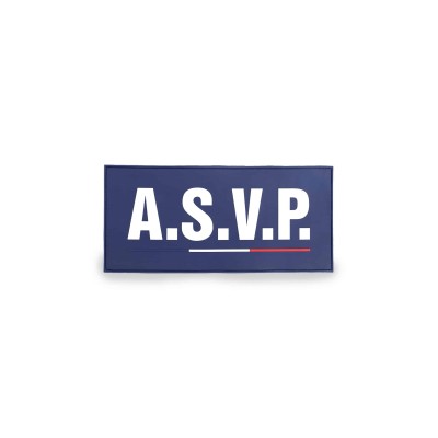 Rubber Flap "ASVP" Velcro 28x13 cm – GK