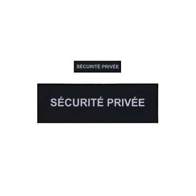 Pack Flaps “SECURITE PRIVEE” Noir HV (poitrine et dos) 3x12cm+10x30cm - vue 2