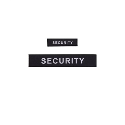 Pack Flaps "SECURITY" Black HV (chest and back) 3x12cm + 5x27cm - vue 2