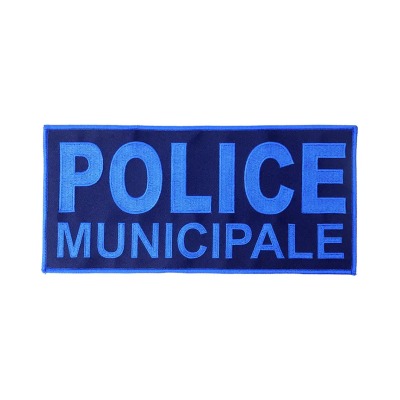 Flap Bleu Police Municipale Basse Visibilité 28x13cm - vue 2