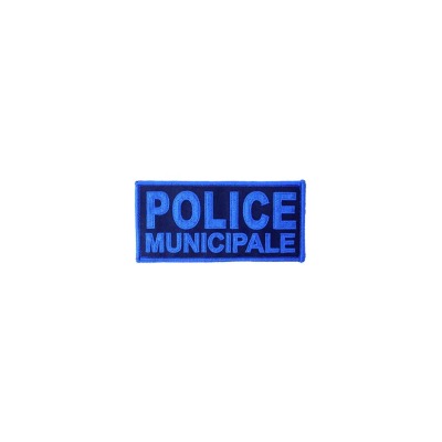 Flap Bleu Police Municipale Basse Visibilité 13x6cm - vue 2