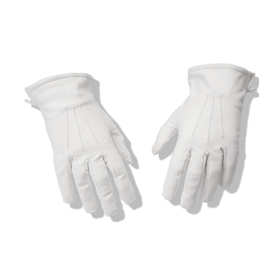 White Leather Ceremonial Gloves