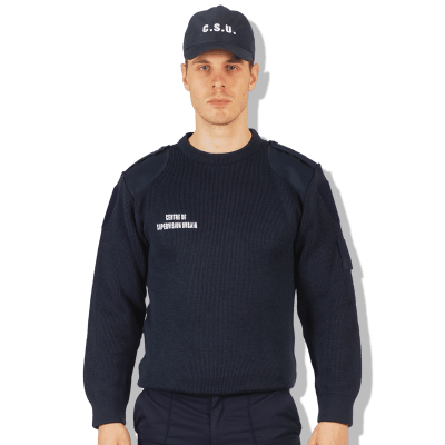 Pull col rond avec renforts