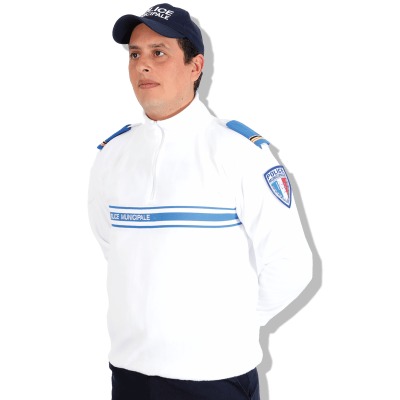 F1 White Fleece Sweater - vue 2