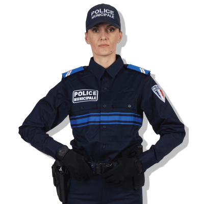 Navy Blue Long Sleeve Municipal Police Shirt