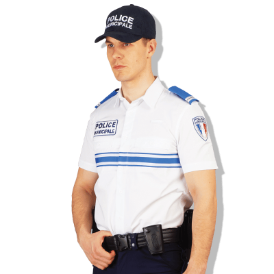 Chemise blanche manches courtes police municipale