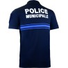 Polo marine manches courtes