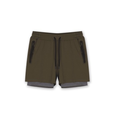 Short de Sport Sprint 2-en-1 GK UNDERCOVER Kaki - vue 4
