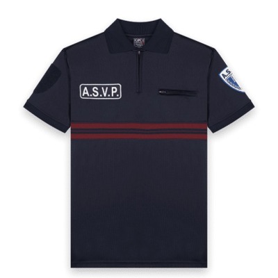 ASVP Short Sleeve Zippered Polo Breathable Mesh
