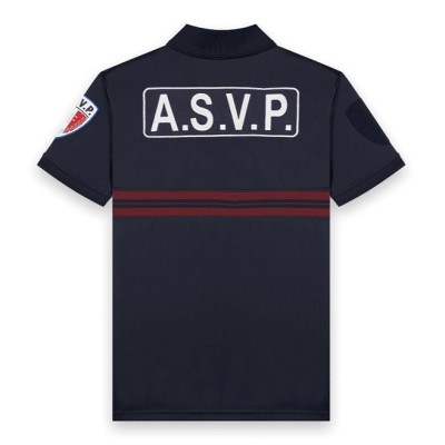 Polo ASVP Manches Courtes Zippé Maille Respirante