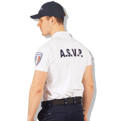 Polo ASVP Blanc Manches Courtes