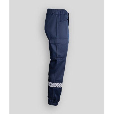 Pantalon Sécurité Privée Marine avec Bandes HV - GK SAFETEK®️