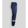 Pantalon Sécurité Privée Marine avec Bandes HV - GK SAFETEK®️