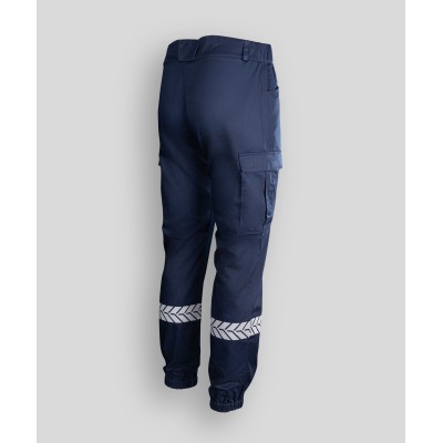 Pantalon Sécurité Privée Marine avec Bandes HV - GK SAFETEK®️