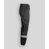 Pantalon Sécurité Privée noir avec bandes HV - GK SAFETEK®️