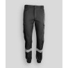 Pantalon Sécurité Privée noir avec bandes HV - GK SAFETEK®️
