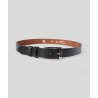Ceinture civile en cuir véritable noire 30 mm GK