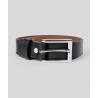 Ceinture civile en cuir véritable noire 30 mm GK