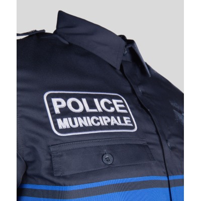 Chemise marine manches courtes police municipale