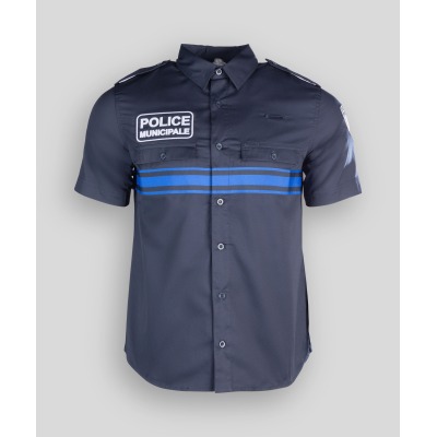 Chemise marine manches courtes police municipale