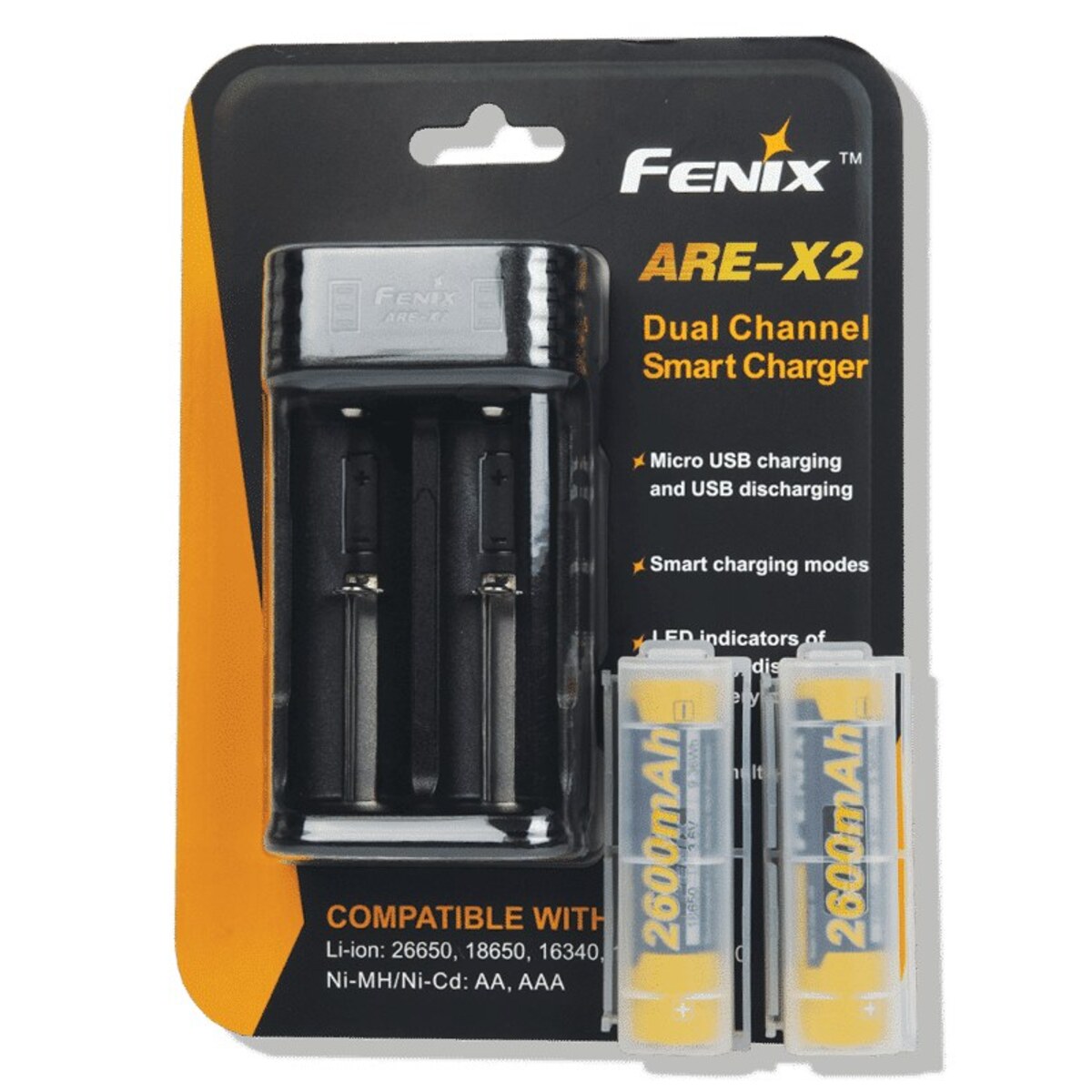 Chargeur 2 positions+2 accus 18650