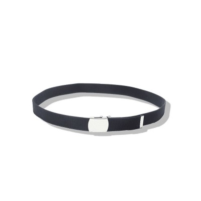 Navy Blue Canvas Belt with Nickel-Plated Buckle