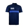 Navy Blue Short Sleeve Button-Up Polo Shirt