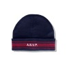 Bonnet Laine Acrylique Bandes Bordeaux