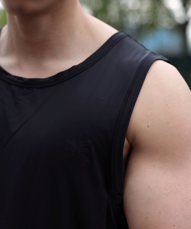 débardeur, sport, debardeur homme, débardeur noir, face
