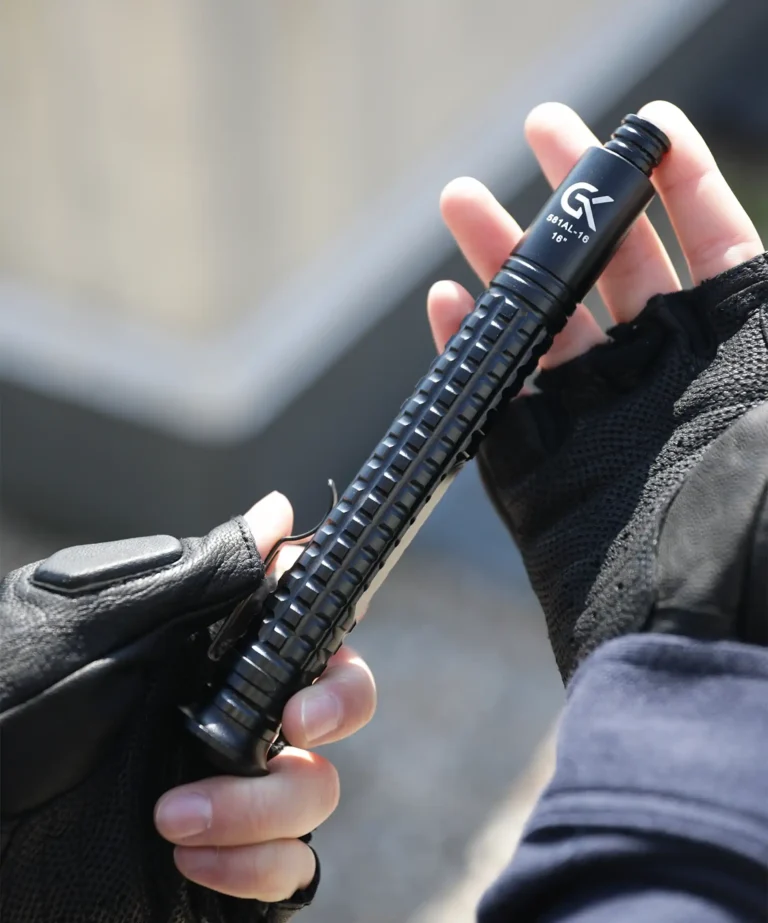 Bâton Télescopique Acier & Aluminium avec Bouton Poussoir 16