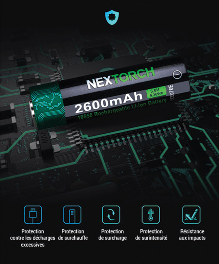 Batterie BW20024 18650 Li-on – NEXTORCH